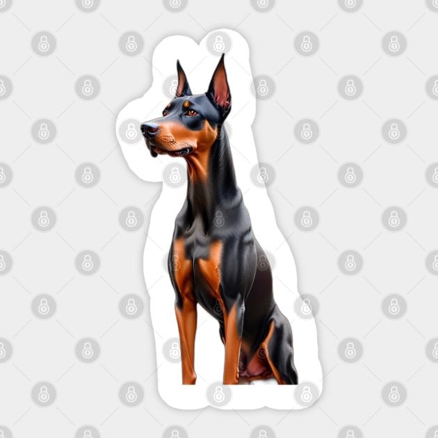 Doberman Pinscher Dog Sticker by Moulezitouna